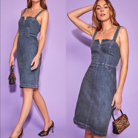 Reformation Dresses & Skirts - Reformation Romi Sleeveless Denim Jean Dress